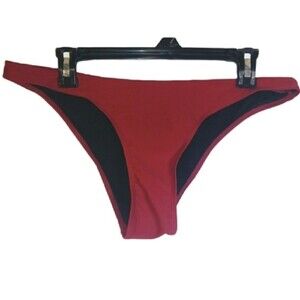 3/$25 Shekini Bikini Bottom Burgundy & Black‎ Large